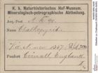Etiketten zu Chalkopyrit (NHMW-MIN-Ak90)